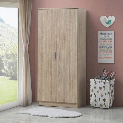 Изготовленный на заказ шкаф Armoire 2 дверей естественный деревянный для объема запоминающего устройства одежд большого