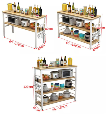 Ярус организатора 2 Countertop шкафа микроволны хлебопеков кухни древесины металла