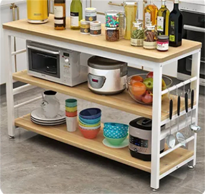 Ярус организатора 2 Countertop шкафа микроволны хлебопеков кухни древесины металла