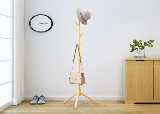 Freestanding стойка вешалки одежд стойки пальто шляпы треугольника деревянная