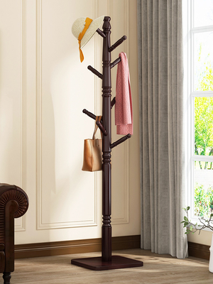 Основание Freestanding стойки вешалки шкафа пальто ветви дерева деревянное квадратное