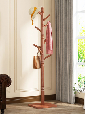 Основание Freestanding стойки вешалки шкафа пальто ветви дерева деревянное квадратное