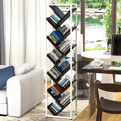 Металл живущей комнаты ODM 16mm толстый современный и деревянный Bookcase дерева книжных полка