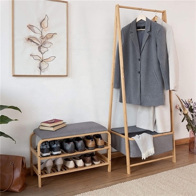 Суд хранения ботинка Entryway мебели шкафа ботинка Eco дружелюбный бамбуковый с валиком