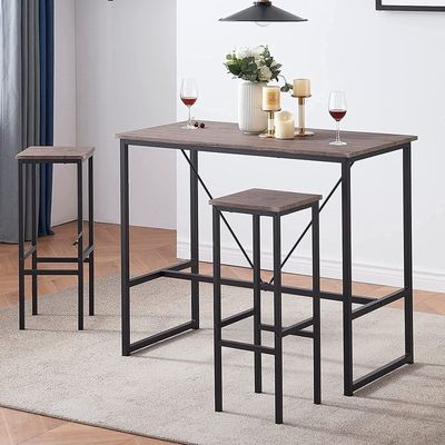 Обеденный стол и стул сельского дома металла ODM деревенский установили с 2 стульями