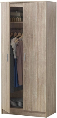 Изготовленный на заказ шкаф Armoire 2 дверей естественный деревянный для объема запоминающего устройства одежд большого