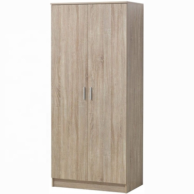 Изготовленный на заказ шкаф Armoire 2 дверей естественный деревянный для объема запоминающего устройства одежд большого