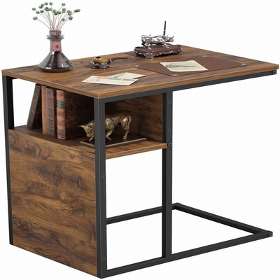 C сформировал реверзибельный прикроватный столик Nightstand тимберса ели рамки металла с полкой