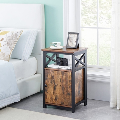 Древесина Nightstand MDF Брауна шкафа ухода за больным рамки металла промышленная