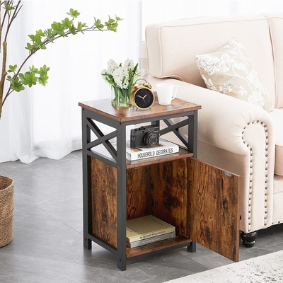 Древесина Nightstand MDF Брауна шкафа ухода за больным рамки металла промышленная