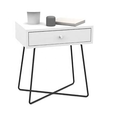 Сторона Nightstands прикроватного столика тимберса креста металла геометрическая современная ставит на обсуждение для спальни