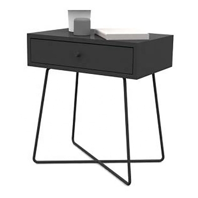 Сторона Nightstands прикроватного столика тимберса креста металла геометрическая современная ставит на обсуждение для спальни