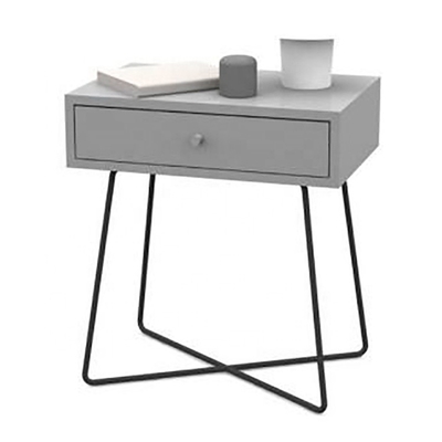 Сторона Nightstands прикроватного столика тимберса креста металла геометрическая современная ставит на обсуждение для спальни