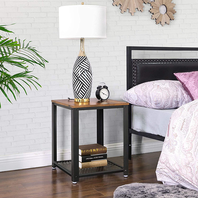 Древесина и металл Nightstand стиля Брауна OEM небольшие промышленные