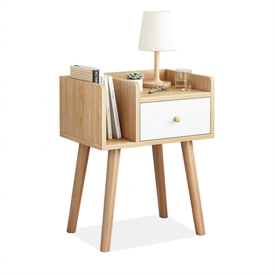 Переклейка Nightstand прикроватного столика тимберса MDF скандинава с ящиком