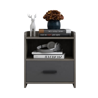 Ящик 2 Nightstand серого цвета прикроватного столика тимберса Eco дружелюбный белый