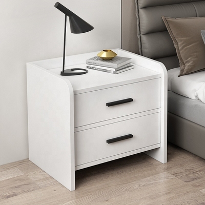 Ящик 2 Nightstand серого цвета прикроватного столика тимберса Eco дружелюбный белый