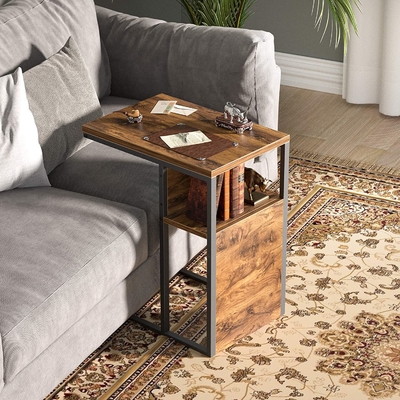 Изготовленная на заказ реверзибельная стальная деревянная сторона Nightstand c ставит на обсуждение для живущей комнаты